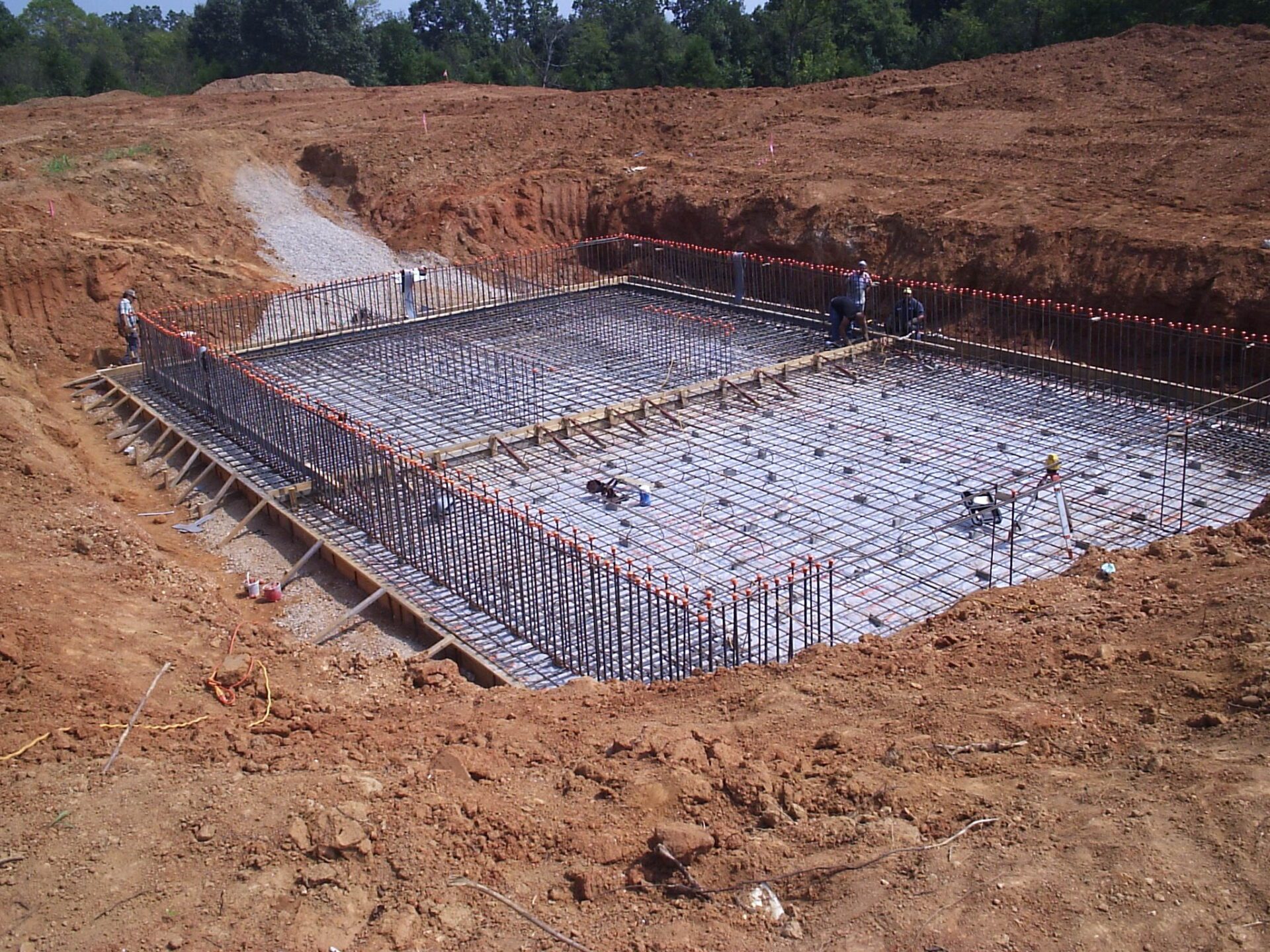 Construction workers working at the site